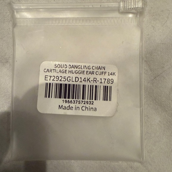New w: Tags Adina Eden 14K Solid Gold Chain Ear Huggie - Picture 4 of 4